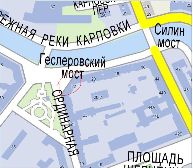 Фрагмент карты Петроградской.